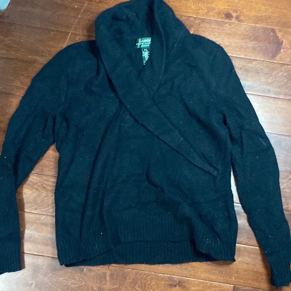 Petite large Ralph Lauren crossed sweater